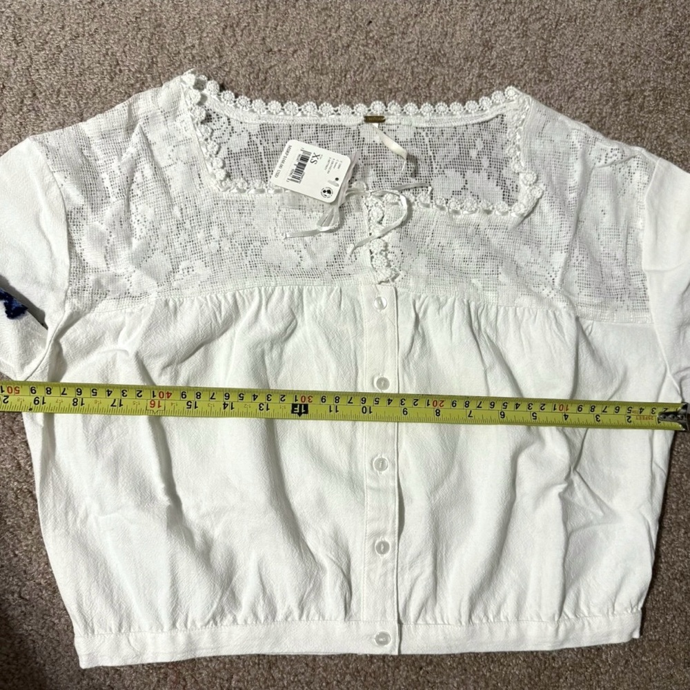 Free People Meadows Embroidered Cotton Long Sleeve Top - Picture 9 of 9